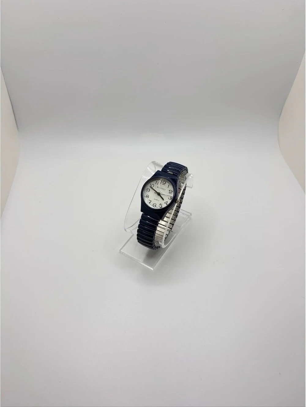 Wincci Ladies Blue Stainless Stretch Band Analog Quartz Fashion Watch New Batt